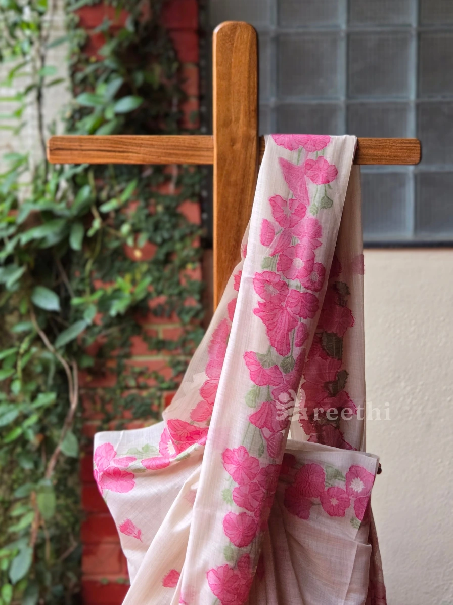 Banarasi Cotton - Flower Motif Weave
